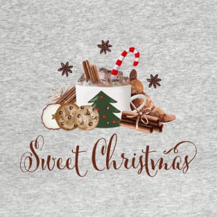 Sweet Christmas Frappuccino Cookie Cinnamon Illustration T-Shirt